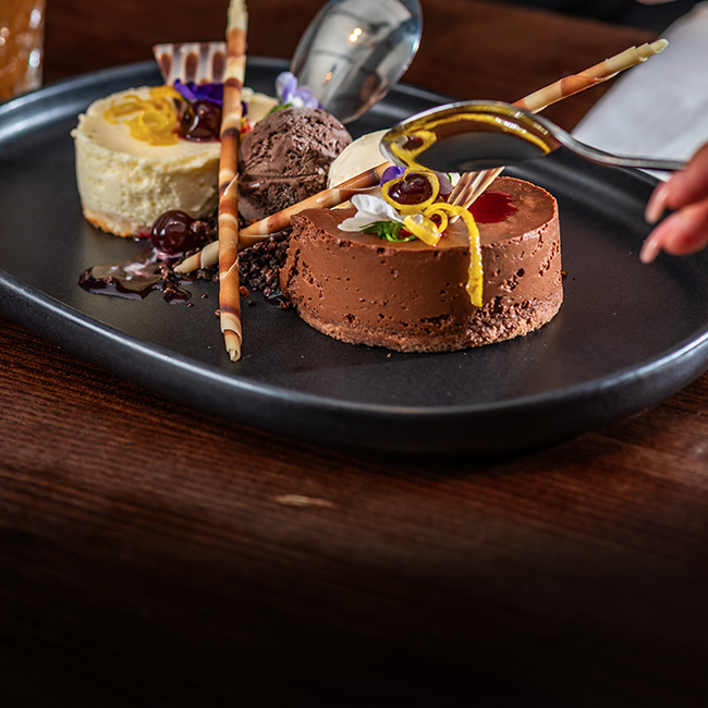 Dessert menu at The Royal Saracens Head