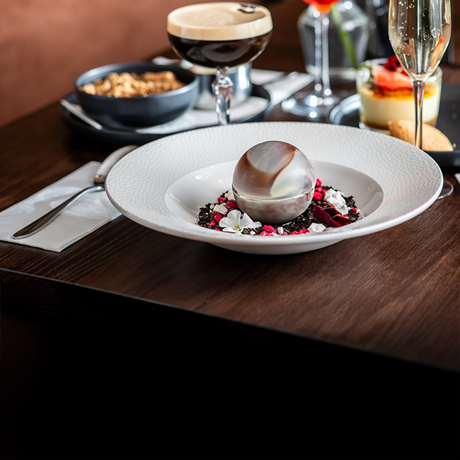 Dessert menu at The Royal Saracens Head