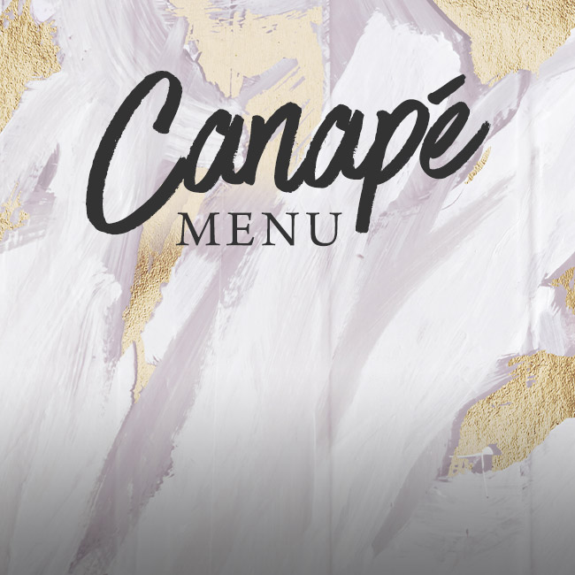 Canapé menu at The Royal Saracens Head